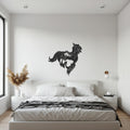 Horse and Foal Metal Wall Art, Elegant Wild Horse Silhouette, Modern Rustic Equine Wall Decor for Home, Farmhouse, or Cabin Style