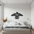 Geometric Bird Metal Wall Art, Native American Inspired Eagle Design, Minimal Tribal Symbol Decor, Modern Metal Bird Sculpture for Home