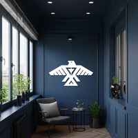 Geometric Bird Metal Wall Art, Native American Inspired Eagle Design, Minimal Tribal Symbol Decor, Modern Metal Bird Sculpture for Home 3
