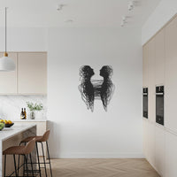 Abstract Couple Silhouette Metal Wall Art, Minimal Line Face Design for Modern Home, Romantic Lovers Wall Decor for Bedroom or Living Space 6