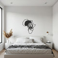 African Woman Metal Wall Art, Afrocentric Wall Decor, Africa Map Silhouette, Black Woman Wall Hanging, Ethnic Metal Art, Gift for Her