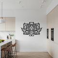 Lotus Flower Metal Wall Art, 3 Panel Metal Wall Decor, Mandala Flower Metal Art, Yoga Room Decor, Boho Style Wall Hanging, Gift for Home