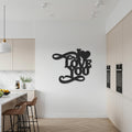 I Love You Metal Wall Art – Romantic Typography Design for Modern Homes, Perfect Gift for Couples, Wedding & Anniversary Decor