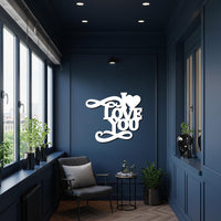 I Love You Metal Wall Art – Romantic Typography Design for Modern Homes, Perfect Gift for Couples, Wedding & Anniversary Decor 6