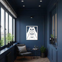 Black Cat Family Metal Wall Art, Modern Minimalist Cat Silhouette, Pet Lovers Wall Decor, Bedroom or Living Room Home Decoration 3