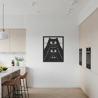 Black Cat Family Metal Wall Art, Modern Minimalist Cat Silhouette, Pet Lovers Wall Decor, Bedroom or Living Room Home Decoration 6