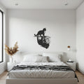 Cat Reflection Metal Wall Art, Feline Silhouette Decor, Modern Minimalist Animal Wall Decoration for Pet Lovers and Home Interiors