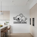 Custom Koala Metal Wall Art with Name, Personalized Animal Wall Decor, Nursery and Kids Room Koala Design, Cute Metal Wall Hanging