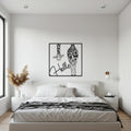 Hello Giraffe Metal Wall Art, Modern Animal Wall Decor, Playful Giraffe Wall Sculpture for Living Room, Nursery, Kids Room or Entryway