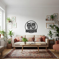 Owl Metal Wall Art, Customizable Bird Wall Decor, Rustic Owl Sculpture for Animal Lovers, Personalized Metal Accent for Unique Home Interior 4