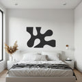 Abstract Metal Wall Art, Modern Organic Shape Wall Sculpture, Minimalist Black Decor, Contemporary Geometric Artwork for Kitchen