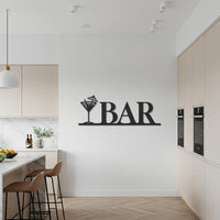 Metal Bar Wall Decor, Cocktail Glass Wall Sign, Modern Bar Art for Kitchen & Home, Drinks Area Decoration, Gift for Bartenders 6