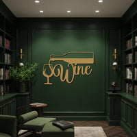 Metal Wine Wall Decor, Bottle & Glass Metal Sign, Modern Kitchen Wall Art, Home Bar Decoration, Gift for Wine Lovers, Metal Wall Decor 6