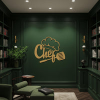 Chef Metal Wall Decor, Kitchen Wall Art with Chef Hat and Spatula, Modern Cooking Sign for Restaurants, Cafes, Foodies & Home Kitchens 5