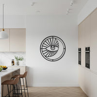 Mystic Eye and Moon Metal Wall Decor, Spiritual Boho Wall Art, Modern Circle Design for Bedroom, Meditation Room & Living Room Decoration 6