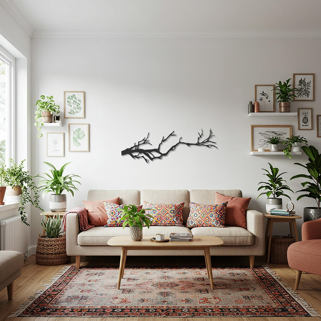 Tree Branch Metal Wall Art, Minimalist Nature Inspired Wall Decor, Modern Branch Sculpture for Rustic Homes, Farmhouse Style or Unique Gifts