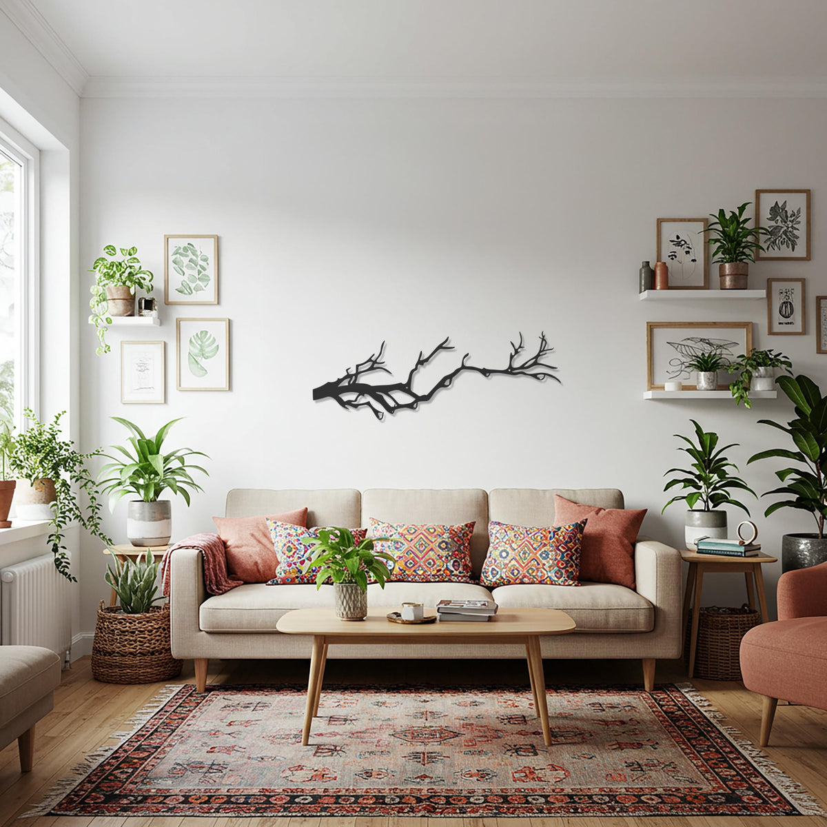Tree Branch Metal Wall Art, Minimalist Nature Inspired Wall Decor, Modern Branch Sculpture for Rustic Homes, Farmhouse Style or Unique Gifts
