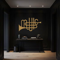 Music Metal Wall Art, Trumpet Inspired Music Lover Decor, Modern Metal Sculpture for Musicians, Jazz Enthusiasts or Creative Home Interiors 2