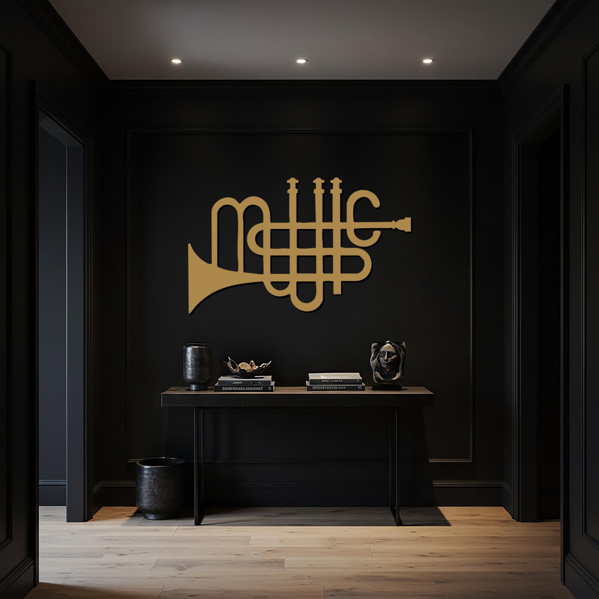 Music Metal Wall Art, Trumpet Inspired Music Lover Decor, Modern Metal Sculpture for Musicians, Jazz Enthusiasts or Creative Home Interiors