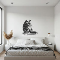 Cat Metal Wall Art, Elegant Feline Inspired Pet Decor, Modern Cat Artwork for Cat Lovers, Unique Gift for Pet Owners and Cozy Homes 3