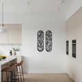 Islamic Wall Art Set, Two Piece Metal Islamic Decor, Modern Arabic Calligraphy Artwork for Faithful Homes, Elegant Muslim Wall Accent