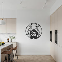 Sloth Metal Wall Art, Cute Animal Silhouette Steel Decor, Playful Nursery Wall Accent, Modern Animal Lover Gift for Kids and Families 1