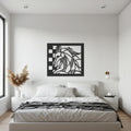 Horse Metal Wall Art, Abstract Horse Silhouette Steel Decor, Modern Equestrian Wall Accent, Unique Gift for Horse Lovers and Ranch Homes
