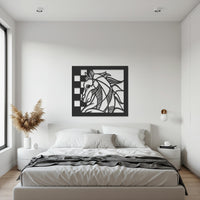 Horse Metal Wall Art, Abstract Horse Silhouette Steel Decor, Modern Equestrian Wall Accent, Unique Gift for Horse Lovers and Ranch Homes 1