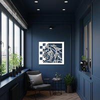 Horse Metal Wall Art, Abstract Horse Silhouette Steel Decor, Modern Equestrian Wall Accent, Unique Gift for Horse Lovers and Ranch Homes 3