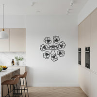 Floral Evil Eye Metal Wall Art, Modern Protective Symbol Decor, Intricate Black Steel Design, Unique Wall Accent for Home or Gift 6