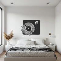 Vinyl Record Player Metal Wall Art, Retro Music Inspired Turntable Decor, Unique Steel Wall Hanging for Music Lovers & Stylish Homes 1