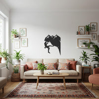 Mountain Climber Metal Wall Art, Adventure Inspired Steel Wall Decor for Outdoor Lovers, Hiking Enthusiasts and Unique Sporty Gift Idea 4