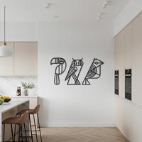 Geometric Bird Metal Wall Art, Modern Abstract Bird Silhouette, Minimalist Steel Bird Design for Unique Home Decor and Creative Gift Idea 6