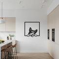 Corgi Dog Wall Art – Playful Pet Metal Wall Decor, Modern Geometric Pet-Inspired Design, Unique Dog Lover Gift for Stylish Home Interiors
