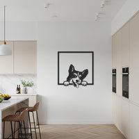 Corgi Dog Wall Art – Playful Pet Metal Wall Decor, Modern Geometric Pet-Inspired Design, Unique Dog Lover Gift for Stylish Home Interiors 1