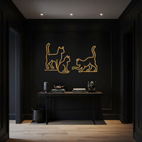 Playful Cat Trio Metal Wall Art, Modern Black Cat Silhouette, Minimalist Animal Wall Décor, Perfect Gift for Cat Lovers and Home Interiors 2