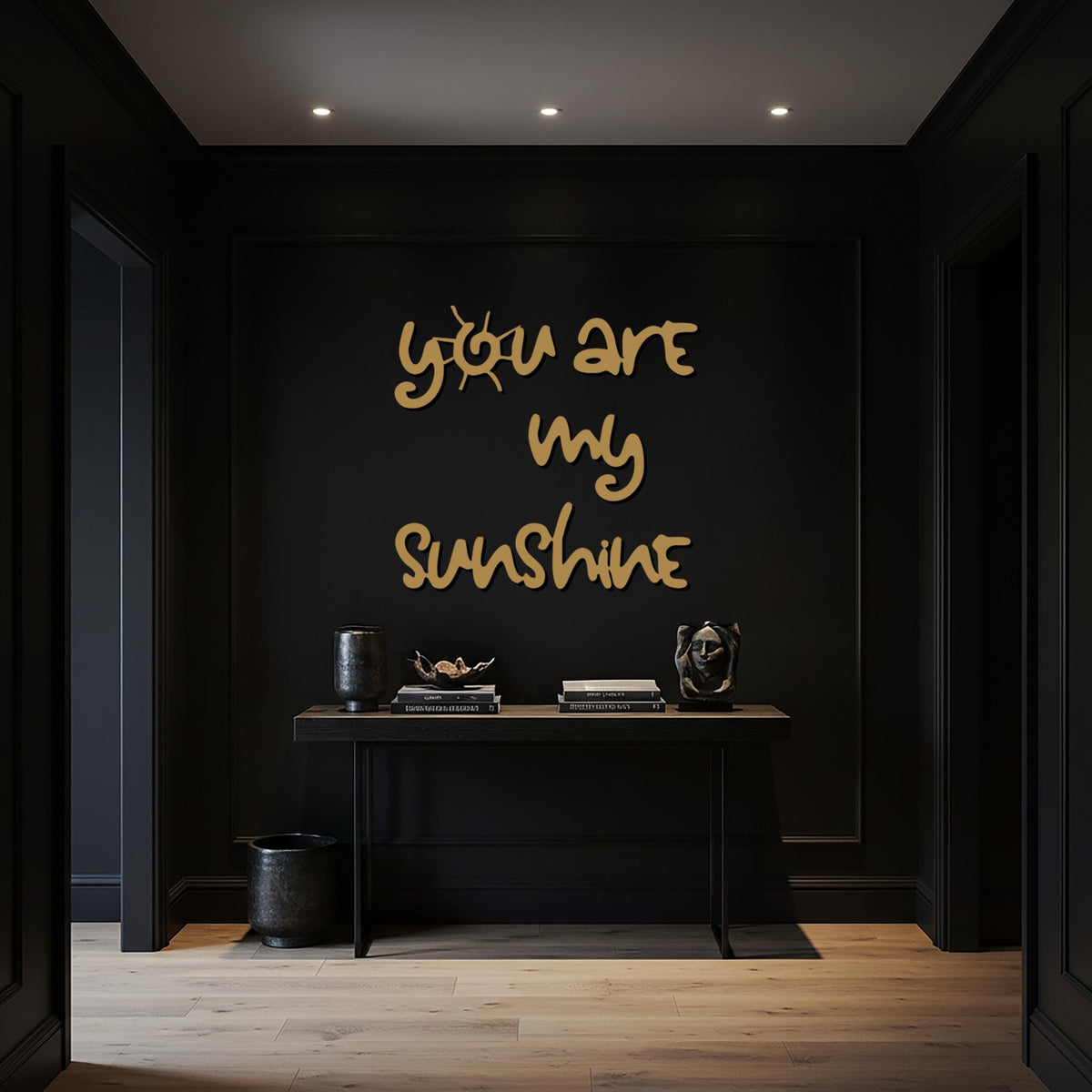 You Are My Sunshine Metal Wall Art, Inspirational Steel Quote Sign, Uplifting Home Decor for Cozy Interiors, Gifts, and Bright Spaces