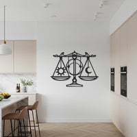 Balance Scales, Sun and Moon Metal Wall Art, Spiritual Justice Symbol, Modern Abstract Decor, Unique Gift for Harmony and Home Design 6