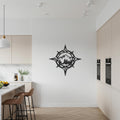 Compass Metal Wall Art, Mountain Forest Design, Adventure-Inspired Metal Decor for Nature Lovers, Rustic Homes, and Modern Living Spaces