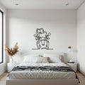 Couple Motorcycle Metal Wall Art, Romantic Rider Silhouette, Line Art Biker Decor for Unique Homes, Adventure Lover and Minimalist Interiors