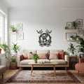 Deer Head Metal Wall Art, Rustic Hunting Lodge Decor, Modern Animal Sculpture, Antler Wall Hanging, Cabin and Living Room Decoration