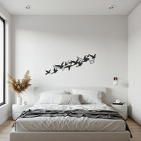 Bird Metal Wall Art, Modern Flying Birds Metal Decor, Abstract Black Wall Sculpture, Minimalist Nature Inspired Home Artwork Design 2