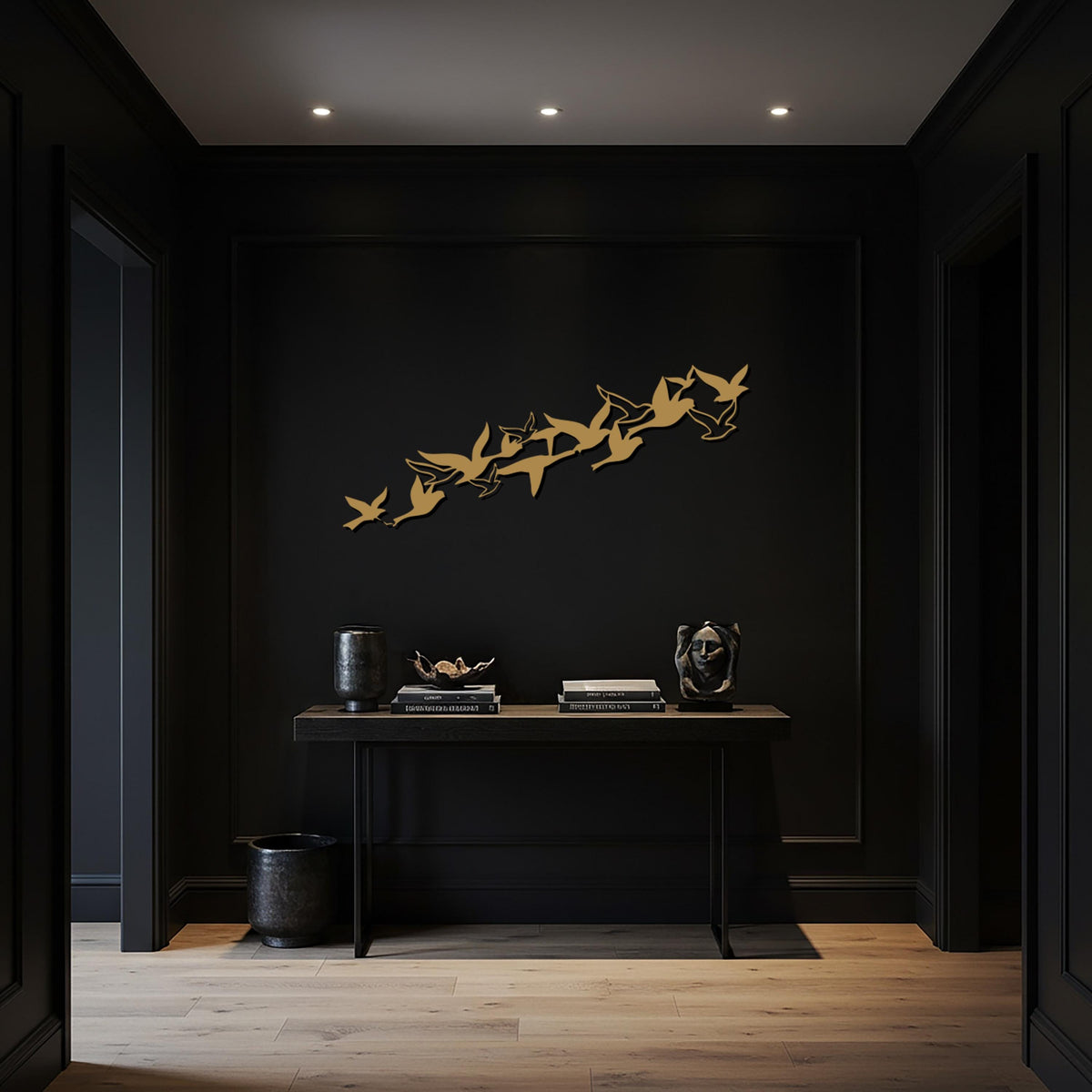 Bird Metal Wall Art, Modern Flying Birds Metal Decor, Abstract Black Wall Sculpture, Minimalist Nature Inspired Home Artwork Design