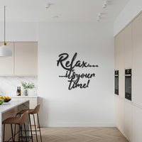 Relax Quote, Metal Wall Art, Motivational Word Sign for Modern Homes, Inspirational Room Accent, Relaxation Message Wall Decor Gift 6