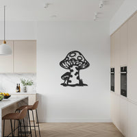 Mushroom Metal Wall Art, Unique Nature Inspired Wall Sculpture, Modern Abstract Mushroom Design for Kitchen, Dining Room or Living Spaces 6