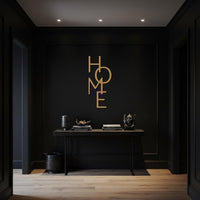 Home Metal Wall Art, Modern Minimalist Vertical Letter Design, Elegant Black Metal Home Sign for Entryway, Kitchen or Cozy Living Spaces 1