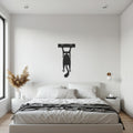 Funny Hanging Cat Metal Wall Art, Black Cat Silhouette, Whimsical Pet Lover Gift, Kitchen Cat Wall Decor, Cartoon Style Cat Hanging Sign