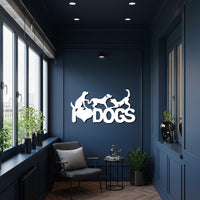 DOGS Metal Wall Sign, Custom Dog Silhouette Art, Pet Groomer Wall Decor, Veterinary Clinic Office Sign, Dog Lover Gift Idea 2