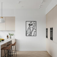 Line Art Woman, Metal Wall Art, Minimalist Female Portrait, Modern Silhouette Decor, Fashion Figure Metal Sculpture, Wall Accent 1