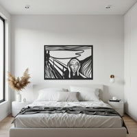 The Scream Metal Wall Art, Abstract Expressionist Wall Decor, Edvard Munch Inspired Artwork, Modern Black Metal Wall Hangings, Gift for Home 3